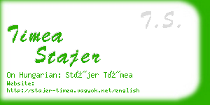 timea stajer business card